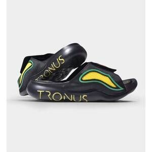 NEW TRONUS unisex motherland slide sandal in black multi